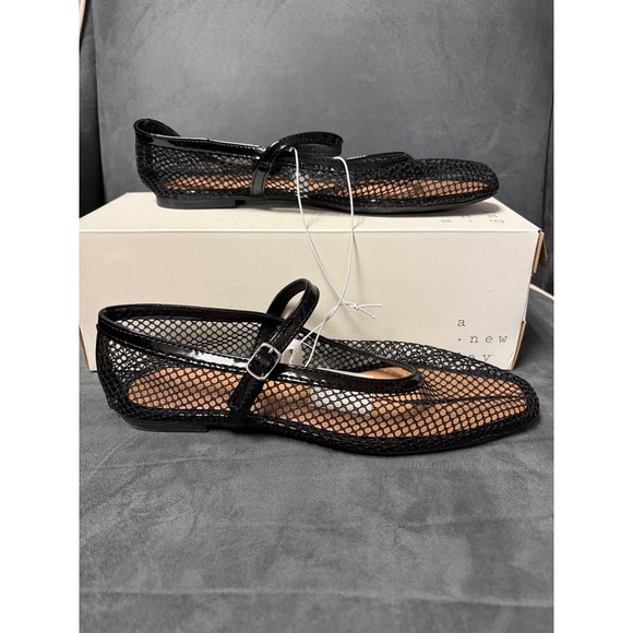 a new day Shoes - A New Day Issa Mesh Mary Jane Flats Jet Black Memory Foam 8.5 NEW